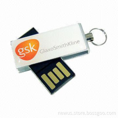 Epoxy Dome Promotional USB Flash Drives with Swivel Model, Various Logos Available